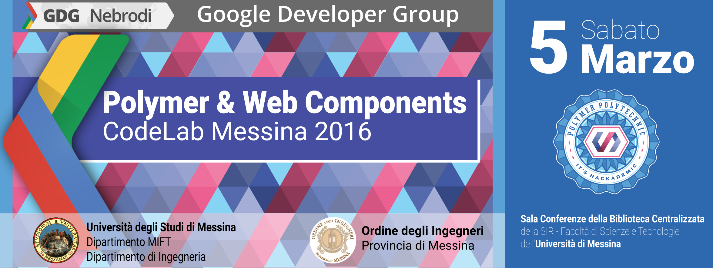 Polymer Sicilia 2016 Messina - Google GDG Nebrodi
